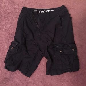 Navy blue cargo shorts